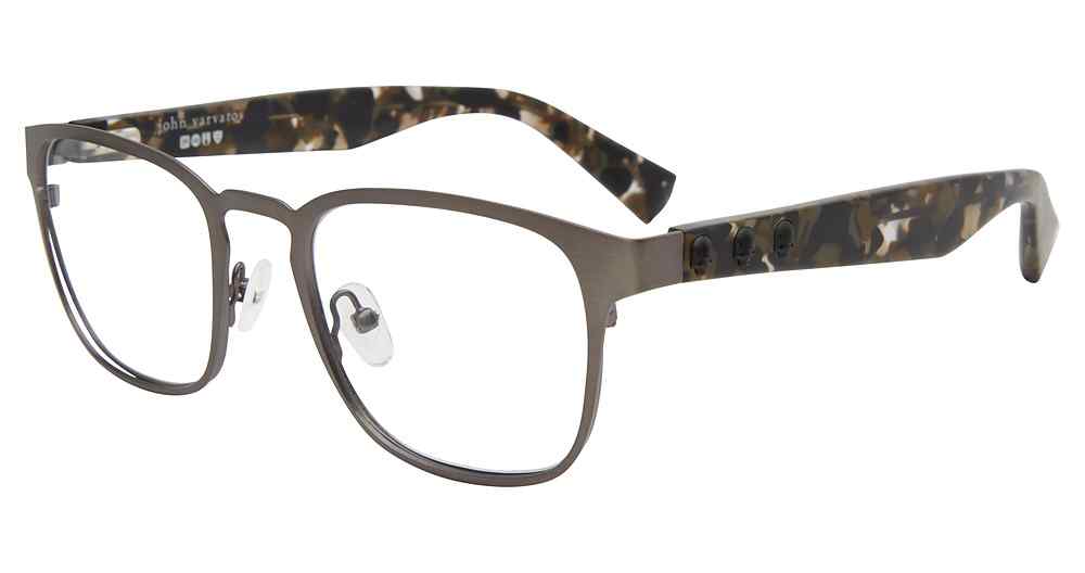 JOHN VARVATOS OPTICAL VJV187 Eyeglasses GUNMETAL-0GUN 51mm