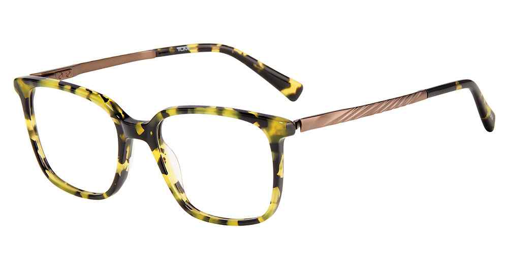 TUMI OPTICAL VTU519 Eyeglasses GREEN-HAVANA-0L92 52mm