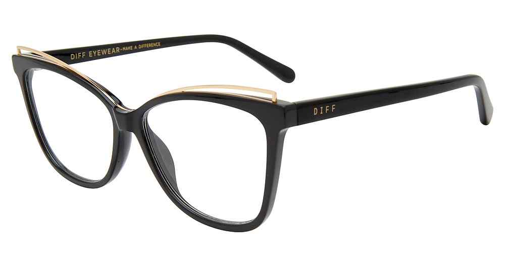 DIFF OPTICAL VDFMLLY Eyeglasses BLACK-BL-0BLA 56mm