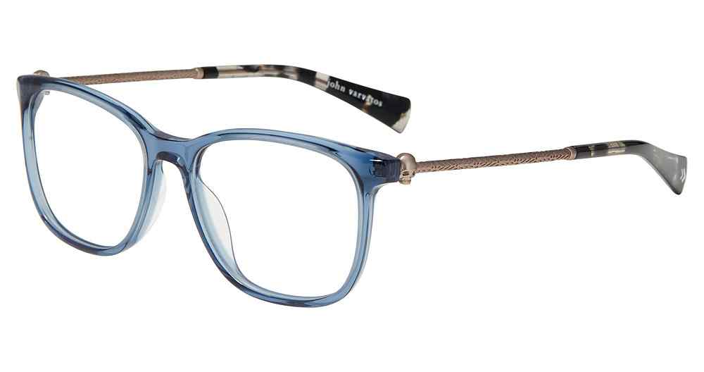 JOHN VARVATOS OPTICAL V419 Eyeglasses BLUE-SMOKE-0BSM 54mm