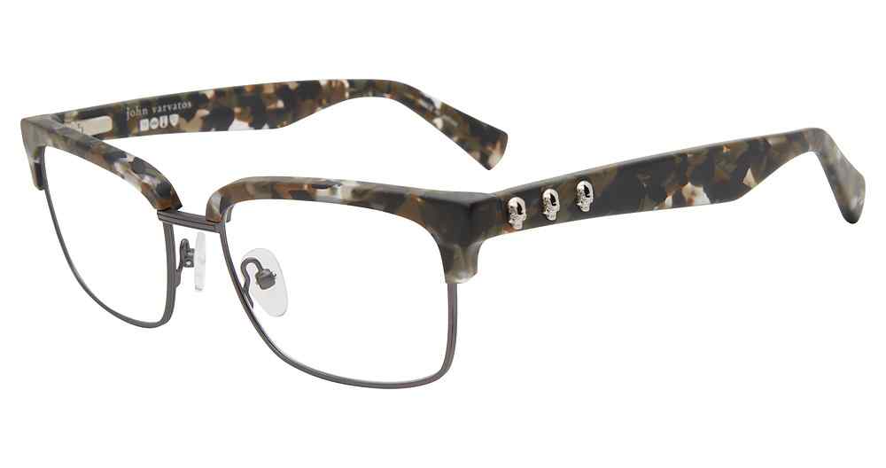JOHN VARVATOS OPTICAL VJV186 Eyeglasses CAMO-GUNMETAL-0MCG 54mm