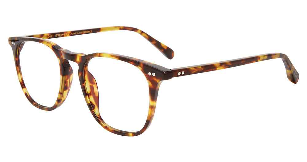 DIFF OPTICAL VDFMXWL Eyeglasses AMBER-TORT-BL-ATRB 49mm