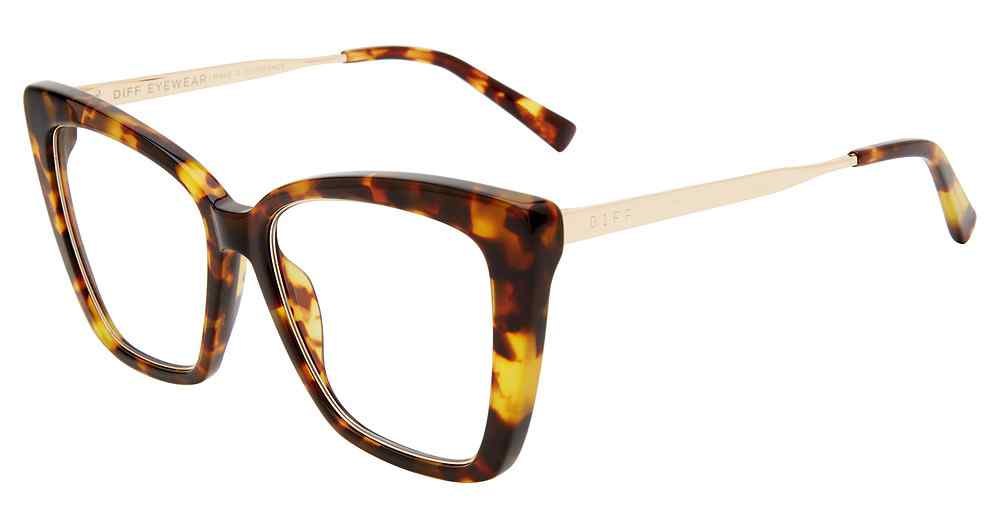 DIFF OPTICAL VDFBCK4 Eyeglasses AMBER-TORTOISE-ATRB 56mm