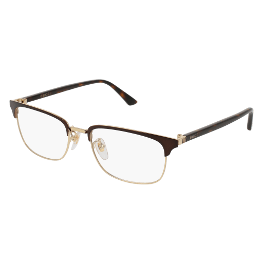 Gucci GG0131O Eyeglasses 002 BROWN 53mm