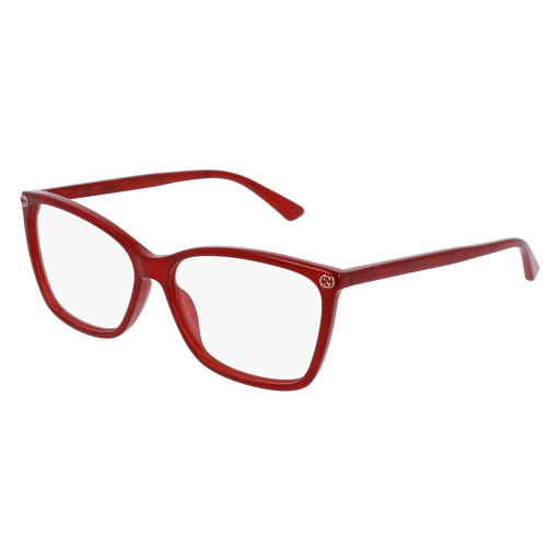 Gucci GG0025O Eyeglasses 004 RED 56mm