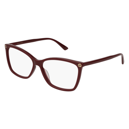 Gucci GG0025O Eyeglasses 007 BURGUNDY 56mm