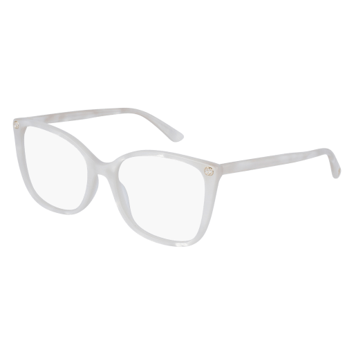 Gucci GG0026O Eyeglasses 003 WHITE 53mm