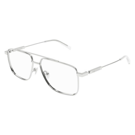 Alexander-McQueen AM0480O Eyeglasses 001 SILVER 57mm