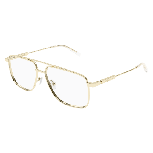 Alexander-McQueen AM0480O Eyeglasses 002 GOLD 57mm