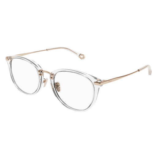 Chloé CH0248OA Eyeglasses 004 CRYSTAL 53mm
