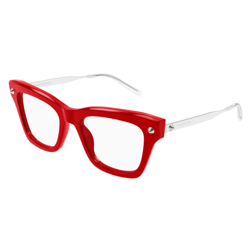 Alexander-McQueen AM0484O Eyeglasses 007 RED 52mm