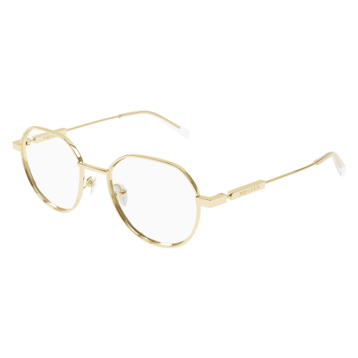 Alexander-McQueen AM0479O Eyeglasses 002 GOLD 50mm