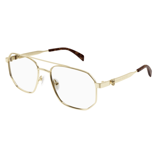 Alexander-McQueen AM0459O Eyeglasses 002 GOLD 57mm