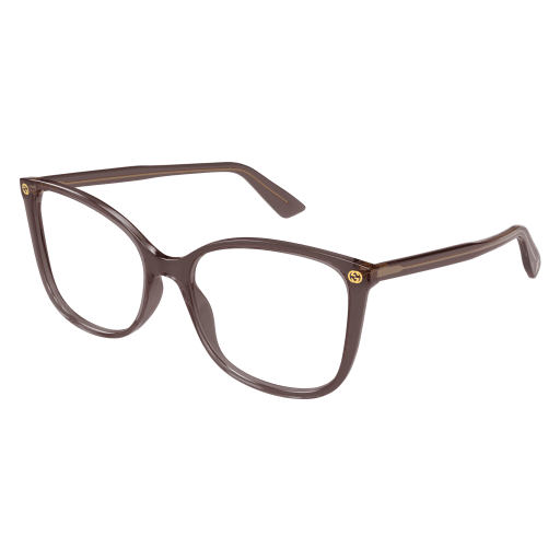 Gucci GG0026O Eyeglasses 019 BROWN 53mm