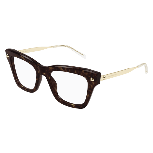Alexander-McQueen AM0484O Eyeglasses 006 HAVANA 52mm