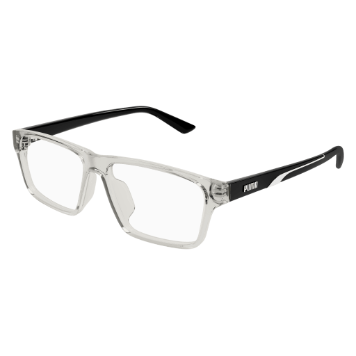 Puma PU0477OA Eyeglasses 004 CRYSTAL 55mm