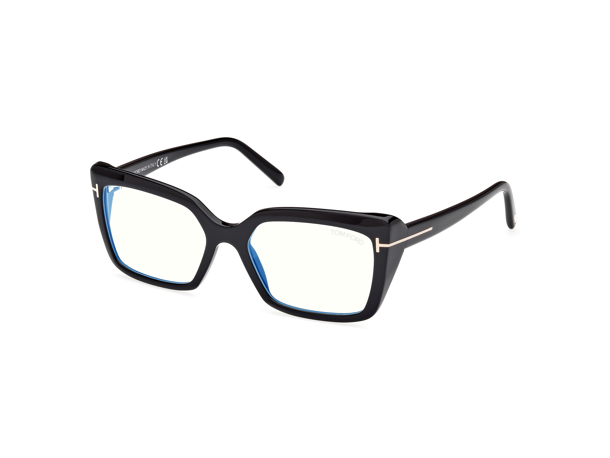 TOM FORD FT5991-B Eyeglasses 001 - SHINY BLACK 55mm