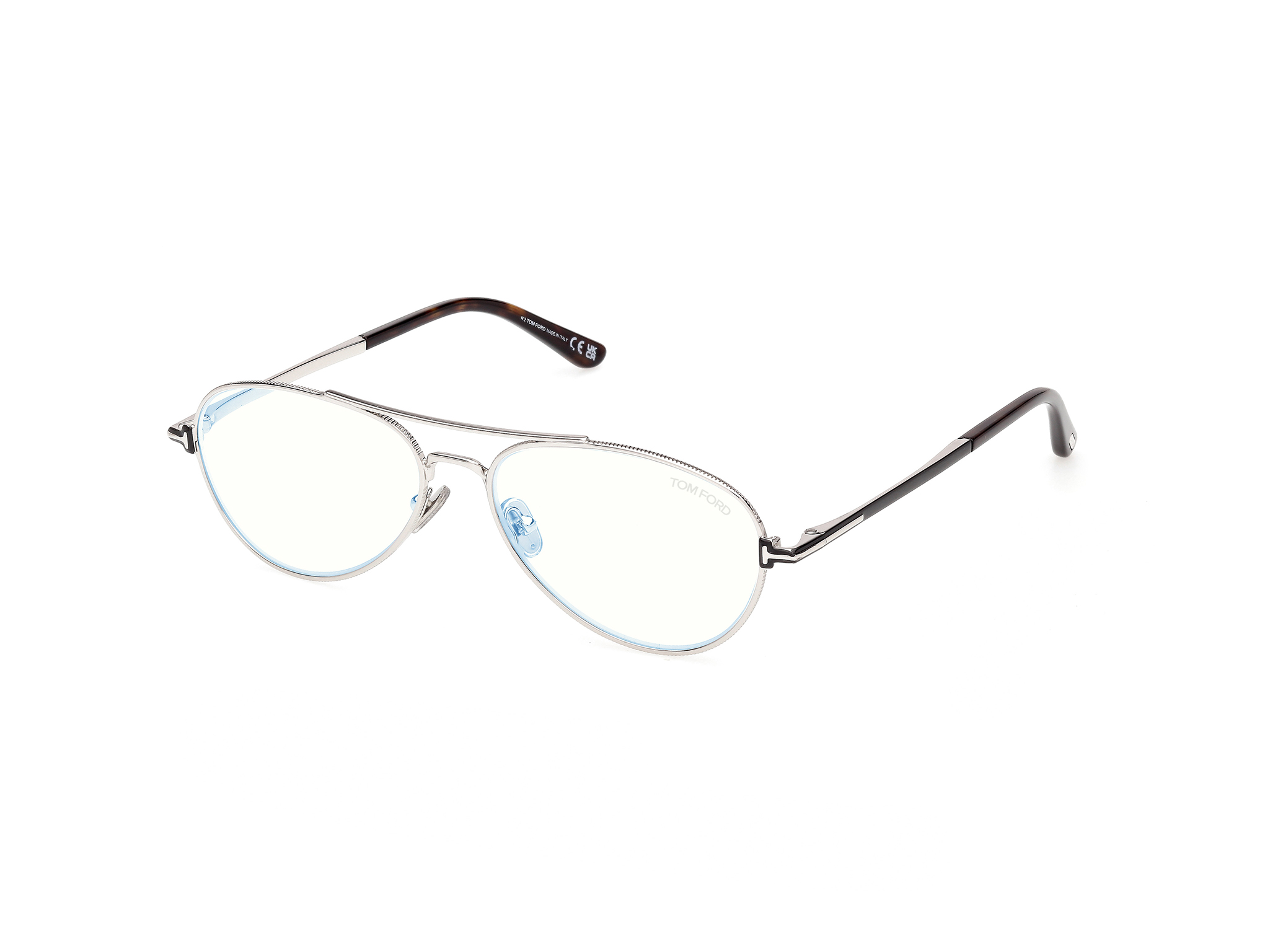 TOM FORD FT6128-B Eyeglasses 016 - SHINY PALLADIUM / SHINY GUNMETAL 56mm