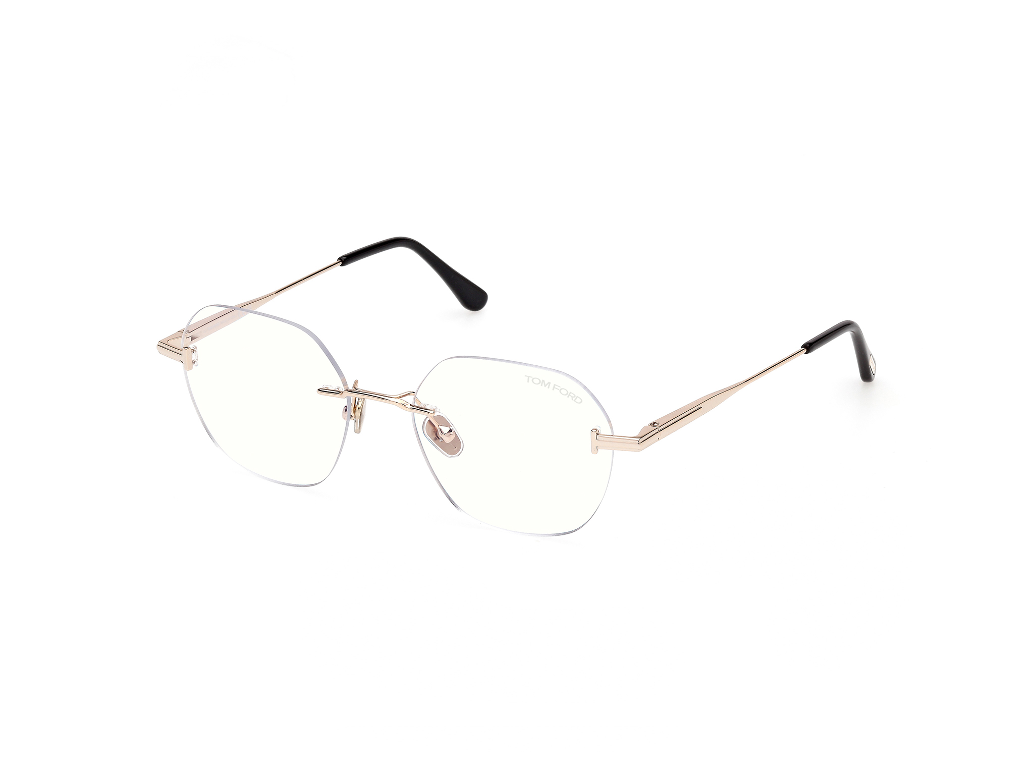 TOM FORD FT6126-B Eyeglasses 014 - SHINY LIGHT RUTHENIUM 52mm