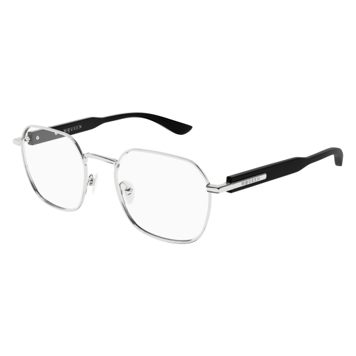 Alexander-McQueen AM0499O Eyeglasses 001 SILVER 52mm