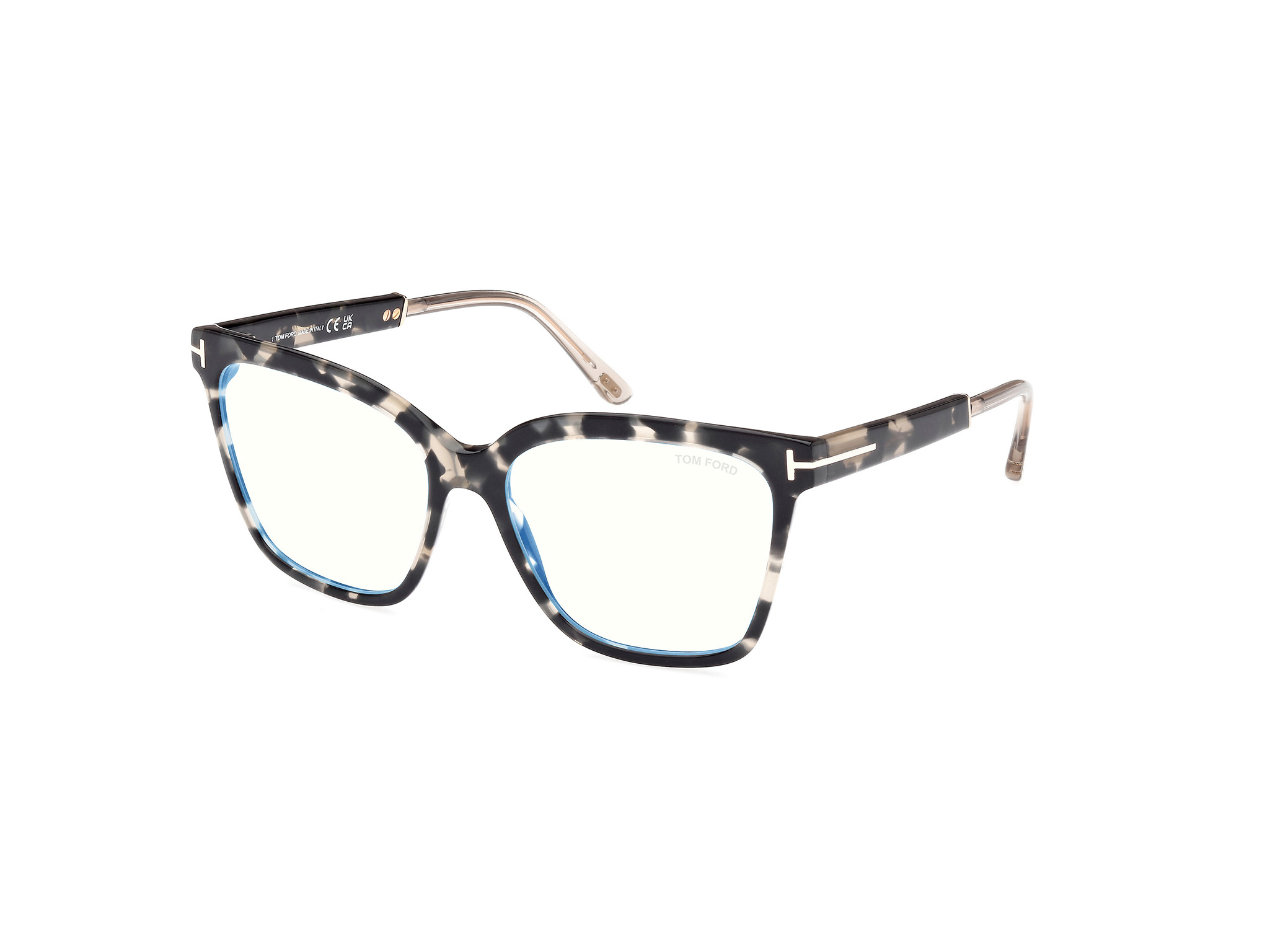 TOM FORD FT5892-B Eyeglasses 001 – SHINY BLACK / SHINY GREY 56mm