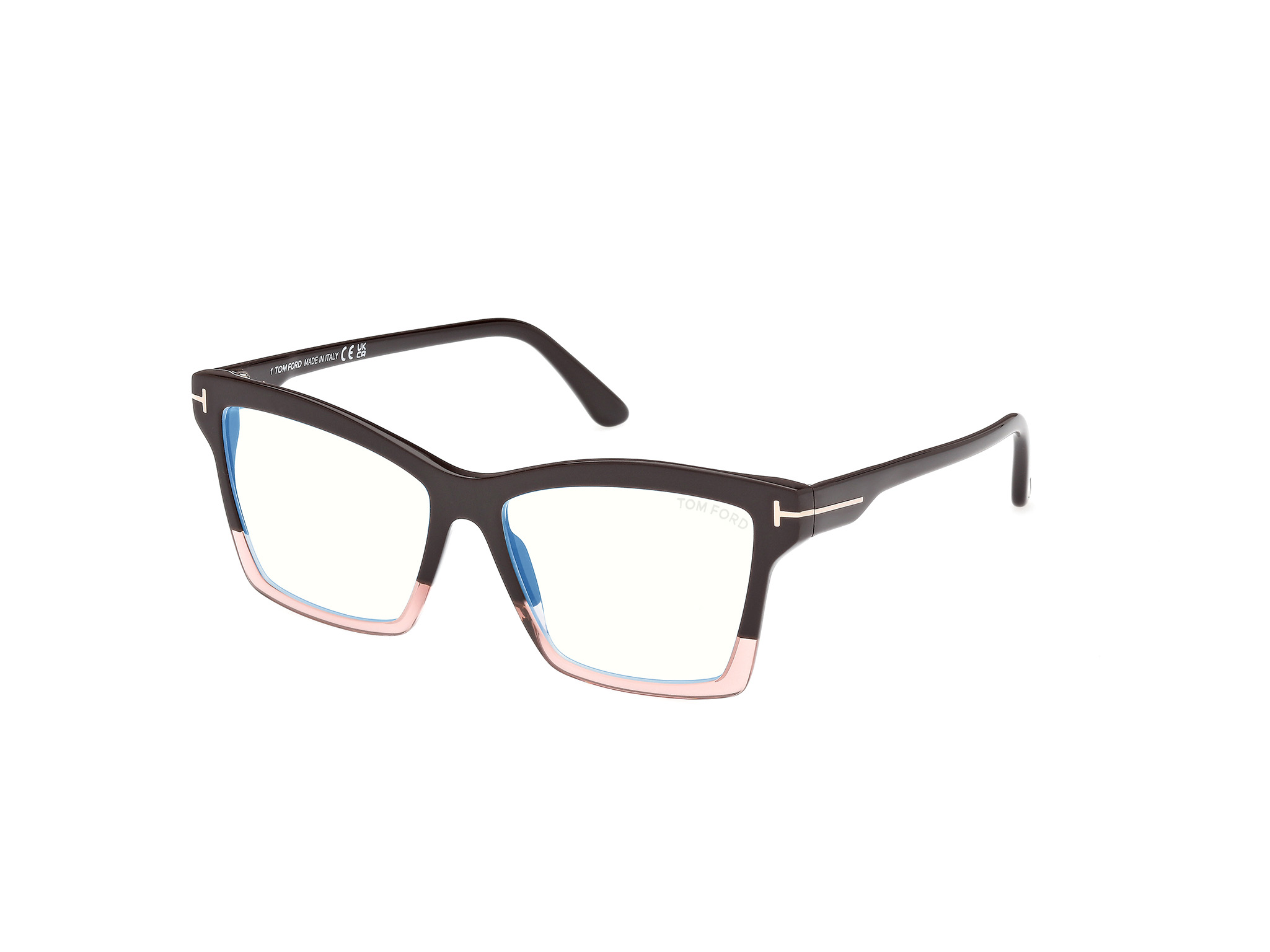TOM FORD FT5964-B Eyeglasses 050 – LIGHT BROWN/MONOCOLOR / SHINY DARK BROWN 54mm