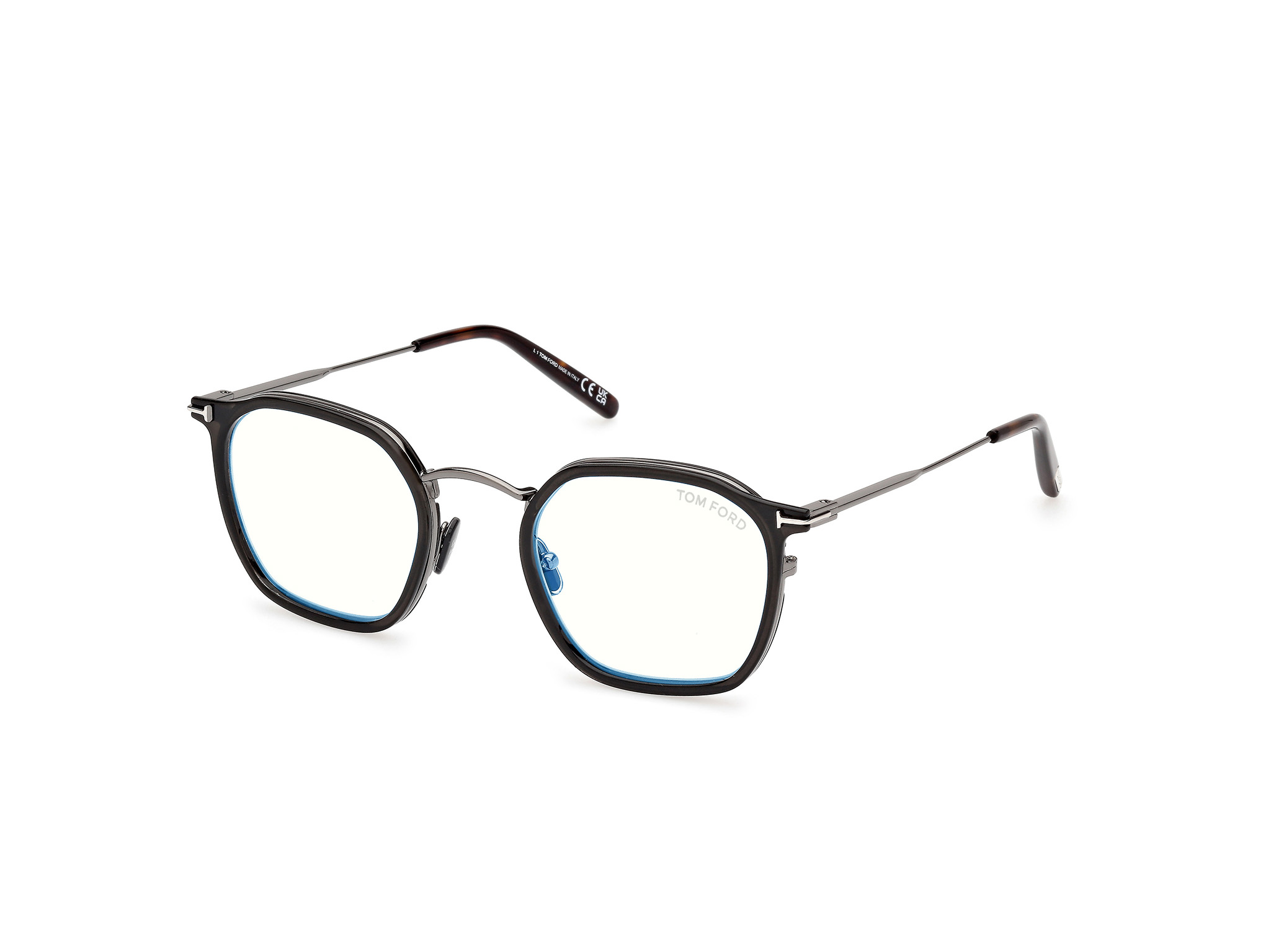 TOM FORD FT5974-B Eyeglasses 041 – SHINY LIGHT YELLOW / SHINY PALLADIUM 50mm