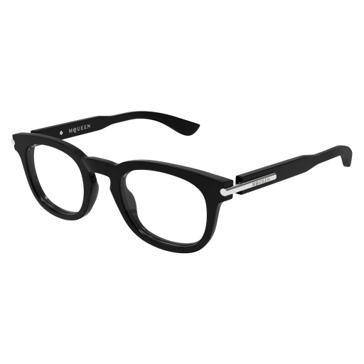 Alexander-McQueen AM0498O Eyeglasses 001 BLACK 48mm