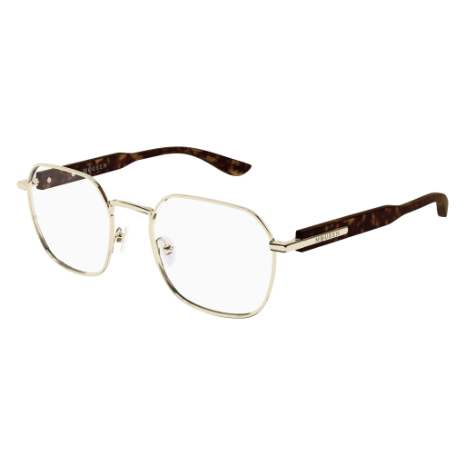 Alexander-McQueen AM0499O Eyeglasses 003 GOLD 52mm