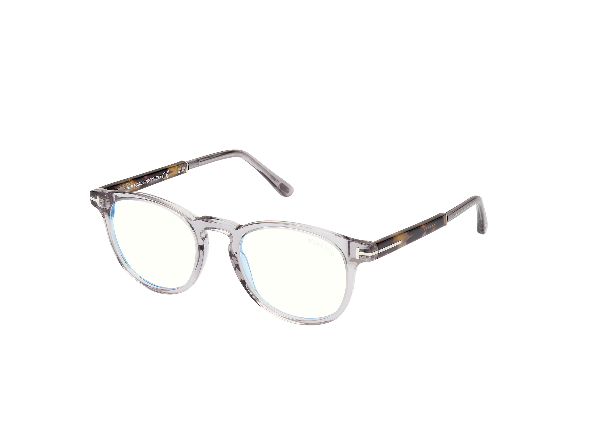 TOM FORD FT5891-B Eyeglasses 020 – SHINY GREY / COLOURED HAVANA 49mm