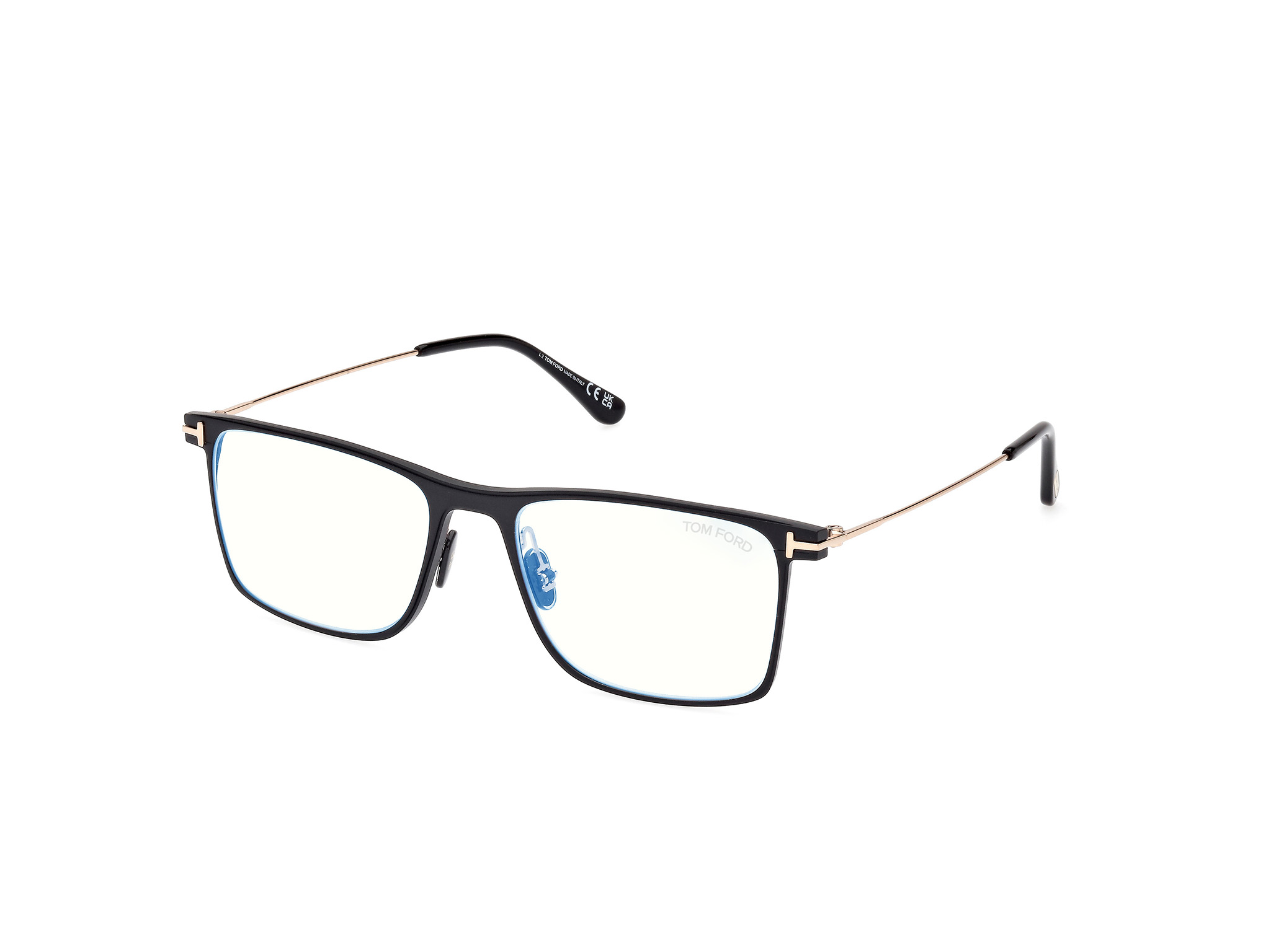 TOM FORD FT5865-B Eyeglasses 020 – MATTE GREY / SHINY LIGHT RUTHENIUM 55mm