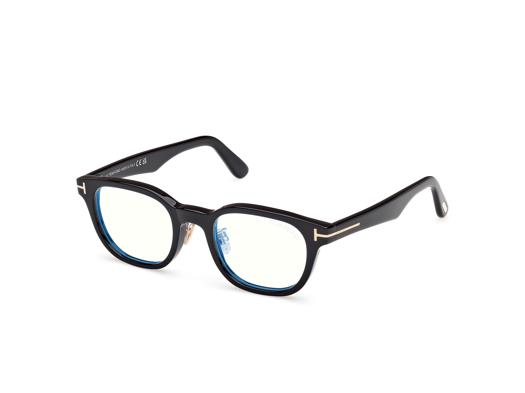 TOM FORD FT6020-D-B Eyeglasses 090 - SHINY BLUE 49mm