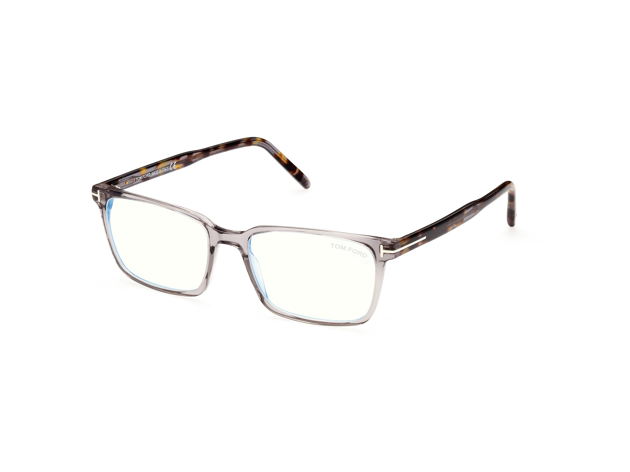 TOM FORD FT5802-B Eyeglasses 020 – SHINY GREY / COLOURED HAVANA 55mm
